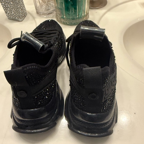 Steve Madden Black Glitter Sneakers - Picture 2 of 4